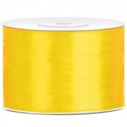 50 mm lys gul satinbånd