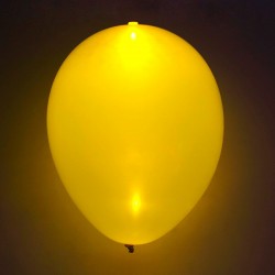 Gule LED balloner med lys 5 Stk