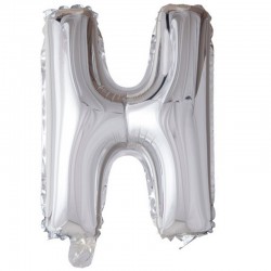 41 cm sølv folie balloner bogstav H