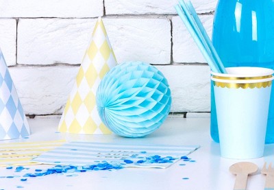 Mini honeycomb papirbolde 10 cm I Køb flotte farver til festlokalet