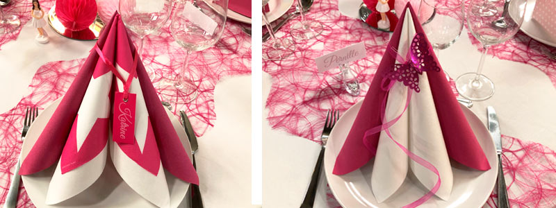 Inspiration til pink borddækning til konfirmation